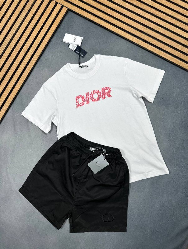 Dior Men's Oblique Floral Print T-Shirt and Casual Shorts Set AAA Quality Reps UK