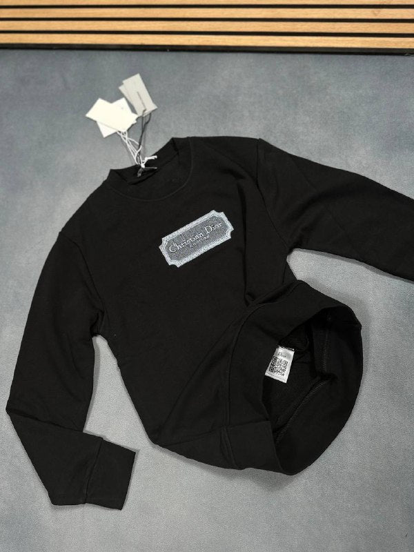 Dior Men's Luxury Embroidered Frame Crewneck Jumpers AAA Quality Reps UK