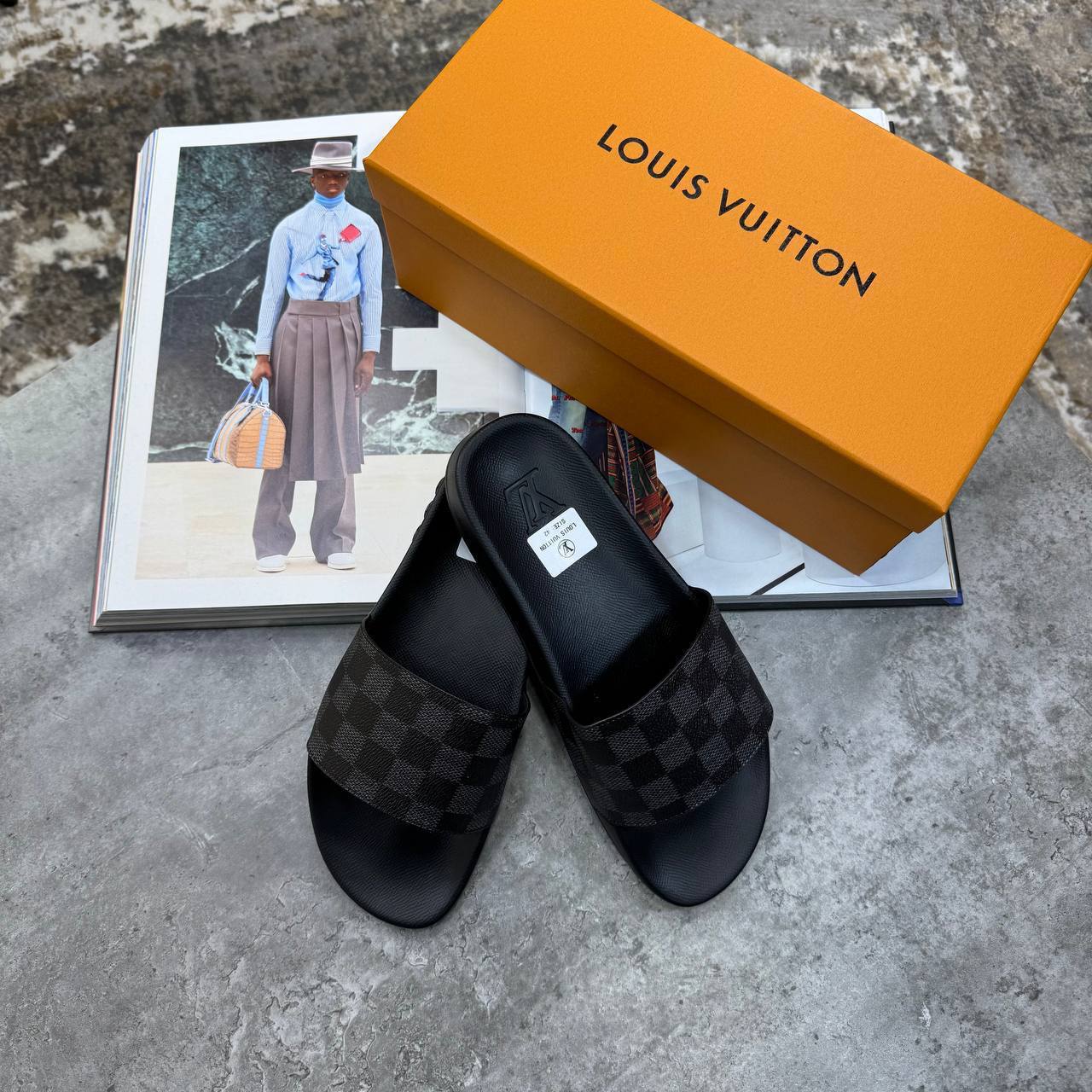 Louis Vuitton Waterfront Mule Monogram Slides - Premium Pool Sandals UK Reps AAA Quality