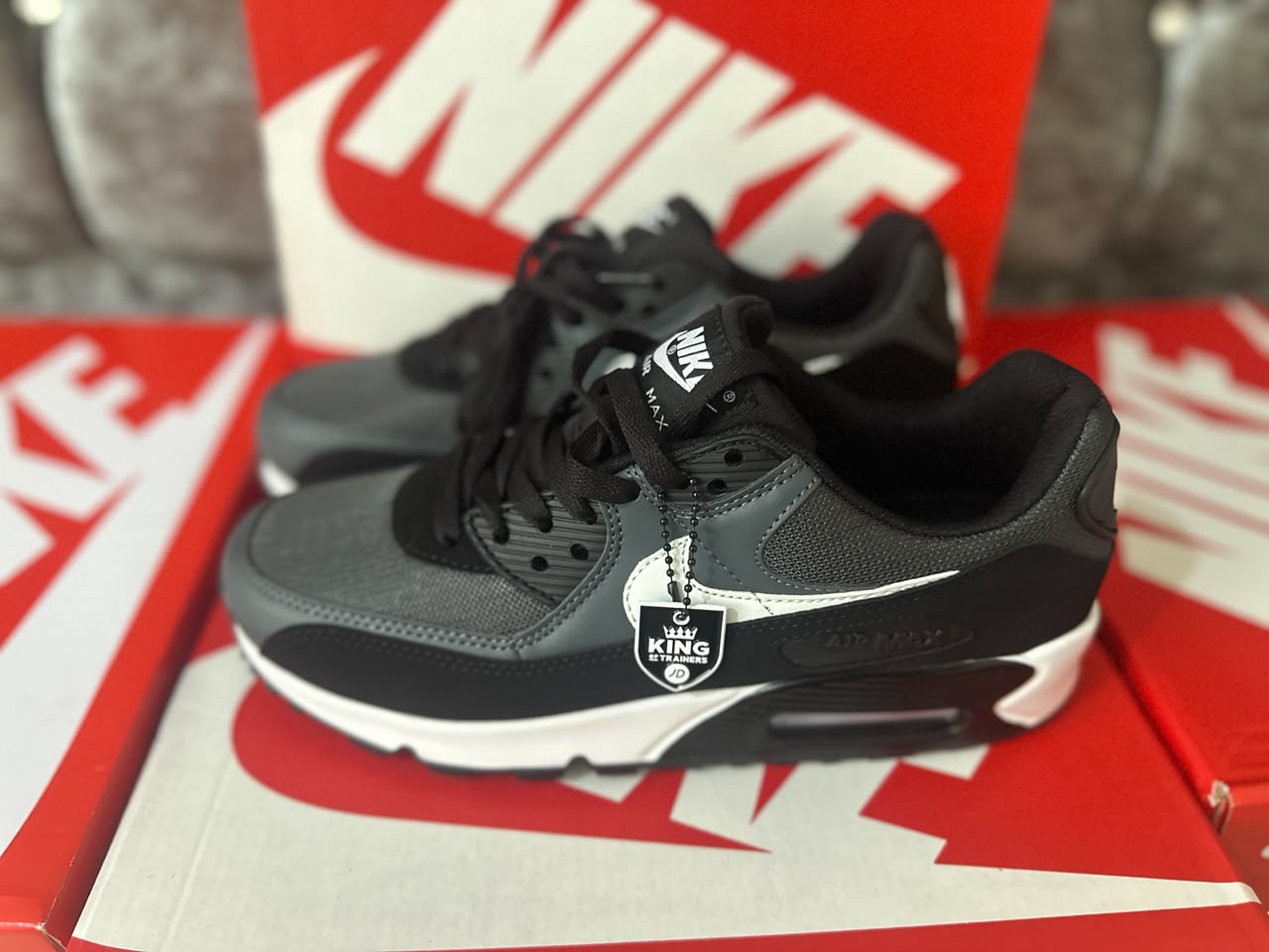 Nike Air Max 90 "Anthracite/Black" Mens Trainers UK Reps AAA Quality