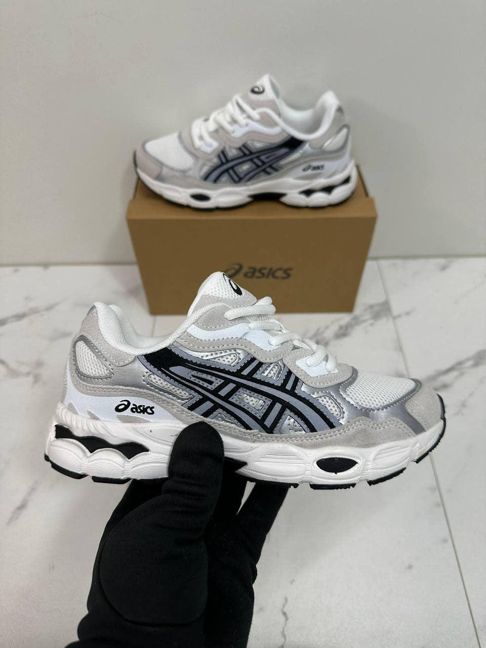 Asics Gel-Nyc White/Carrier Grey Womens Trainers UK Reps AAA Quality