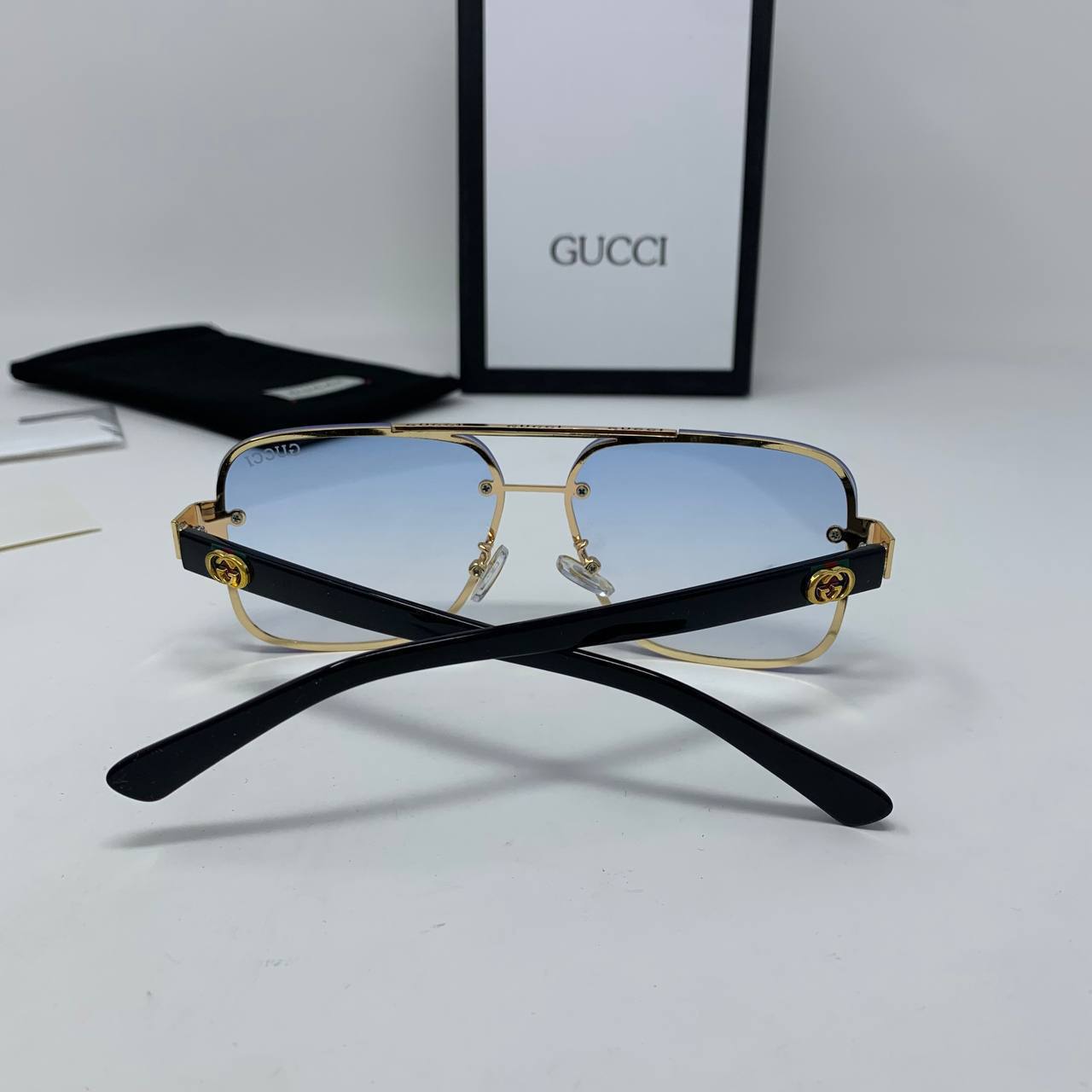 Gucci Square Double-Bridge Men Sunglasses UK Reps AAA Quality