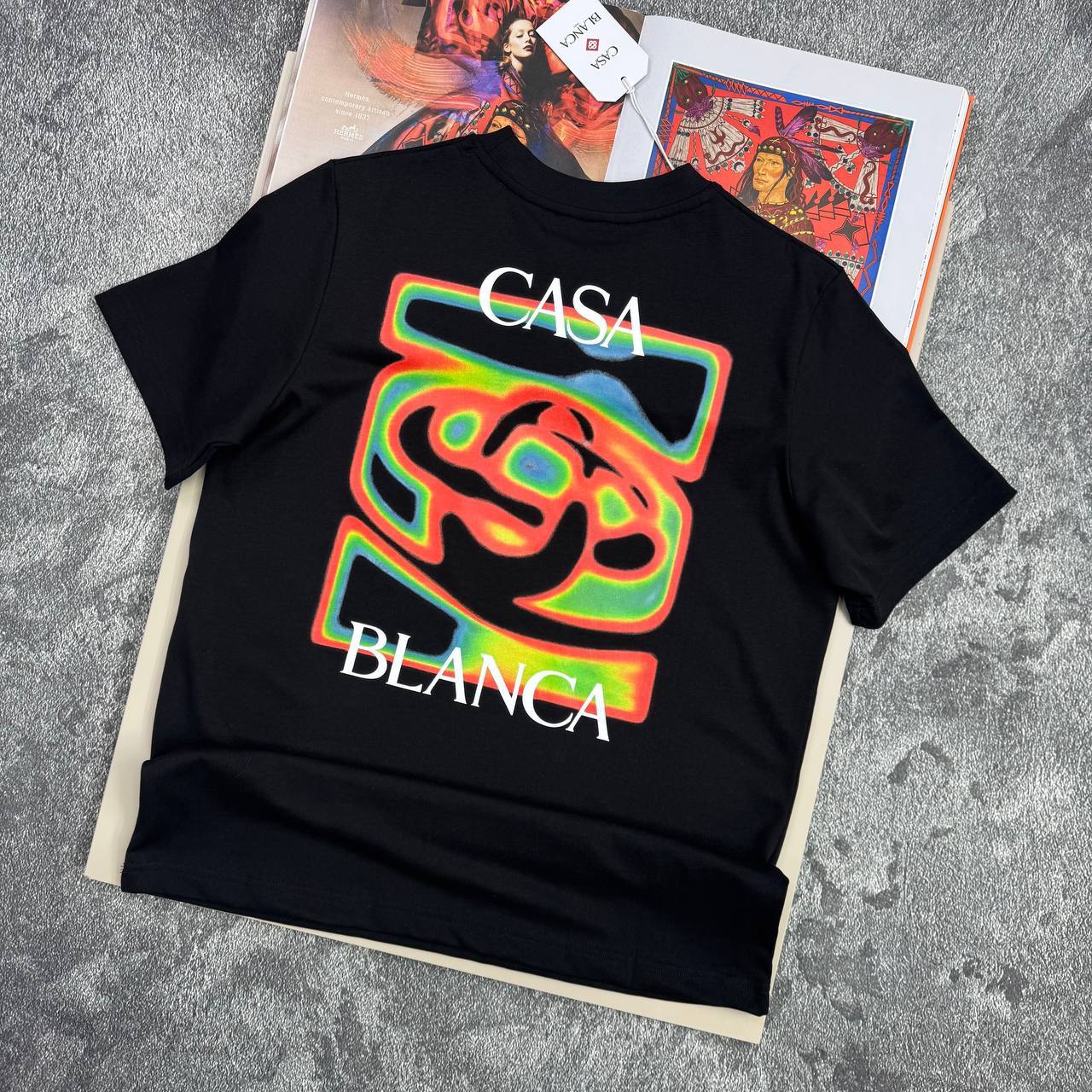 Casablanca Heat Map Logo T-shirt Mens in 2 Colors UK Reps AAA Quality