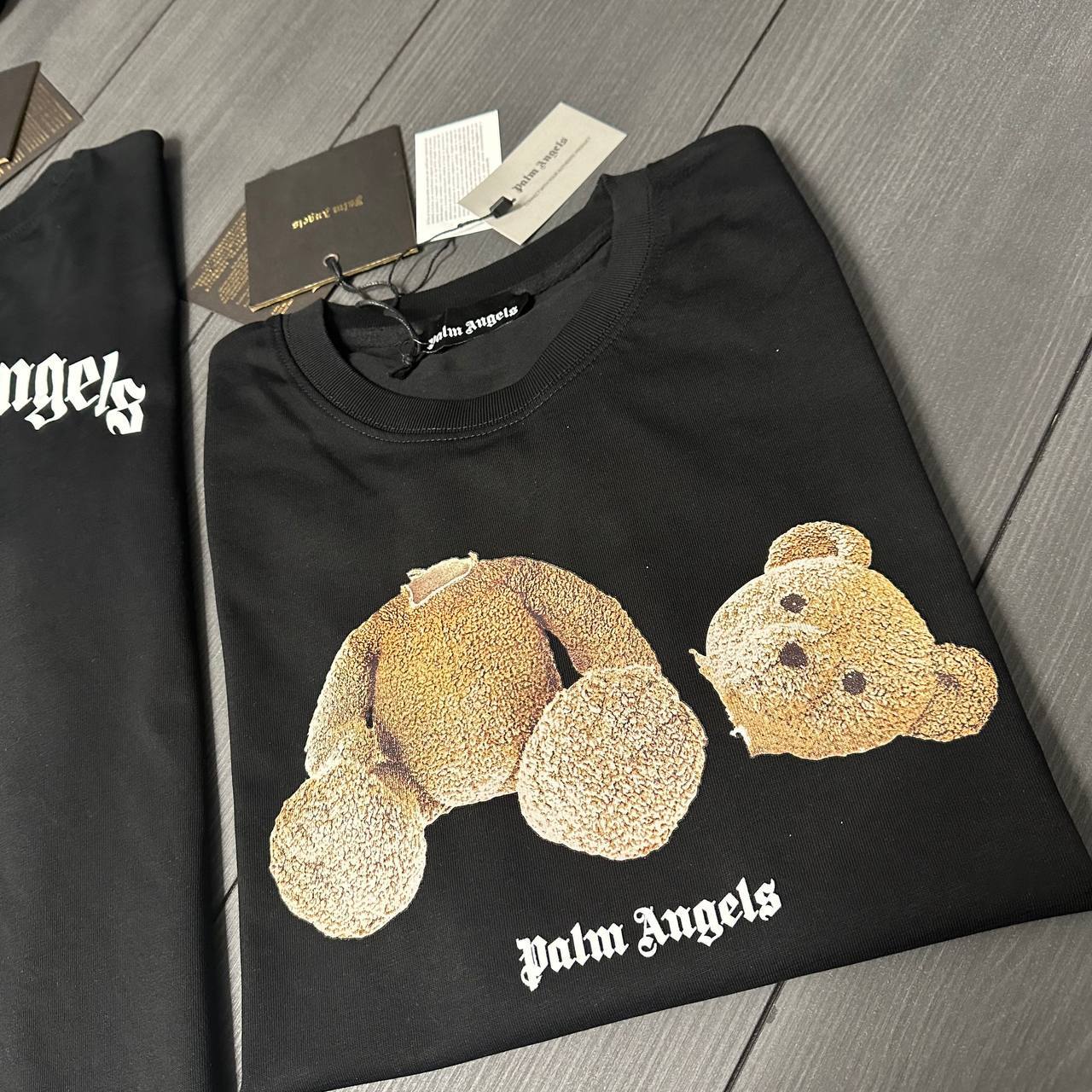 Palm Angels Back Curved Logo T-Shirt in 2 Colors UK Reps AAA Quality