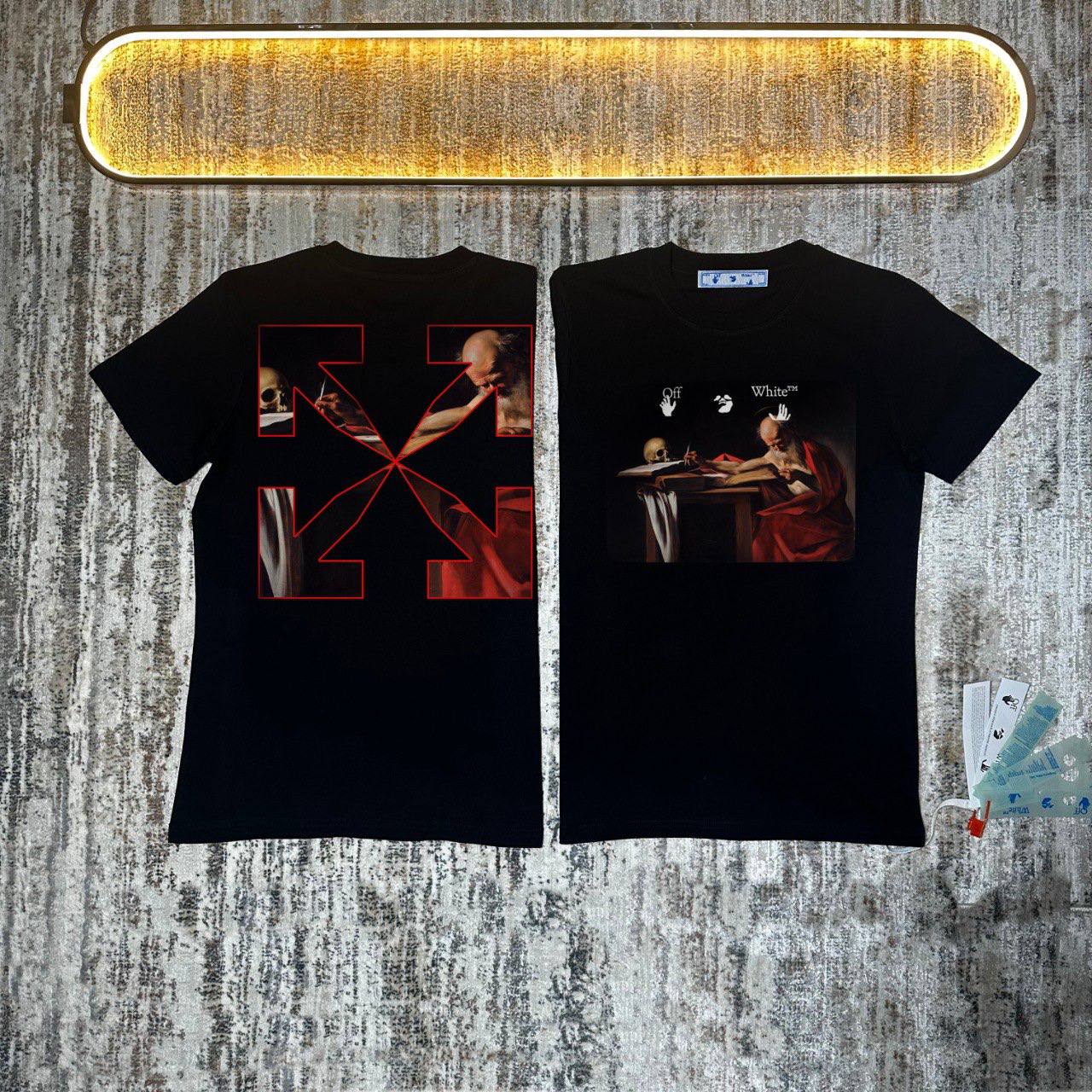 Off-White Caravaggio Saint Jerome T-Shirt in 2 Colors UK Reps AAA Quality