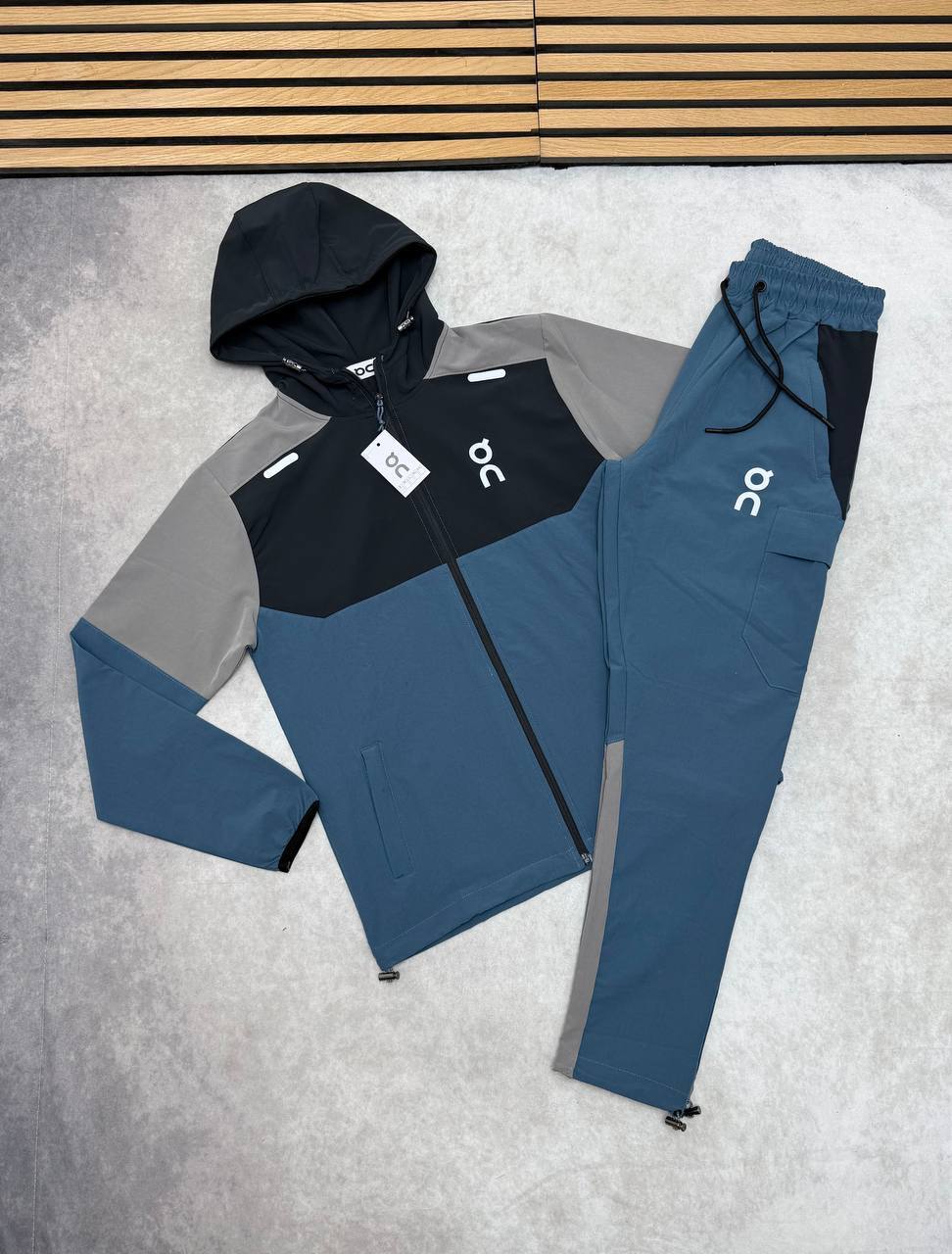 On Cloud Running Mineral Blue and Steel Grey Tracksuit Mens UK Reps AAA Quality