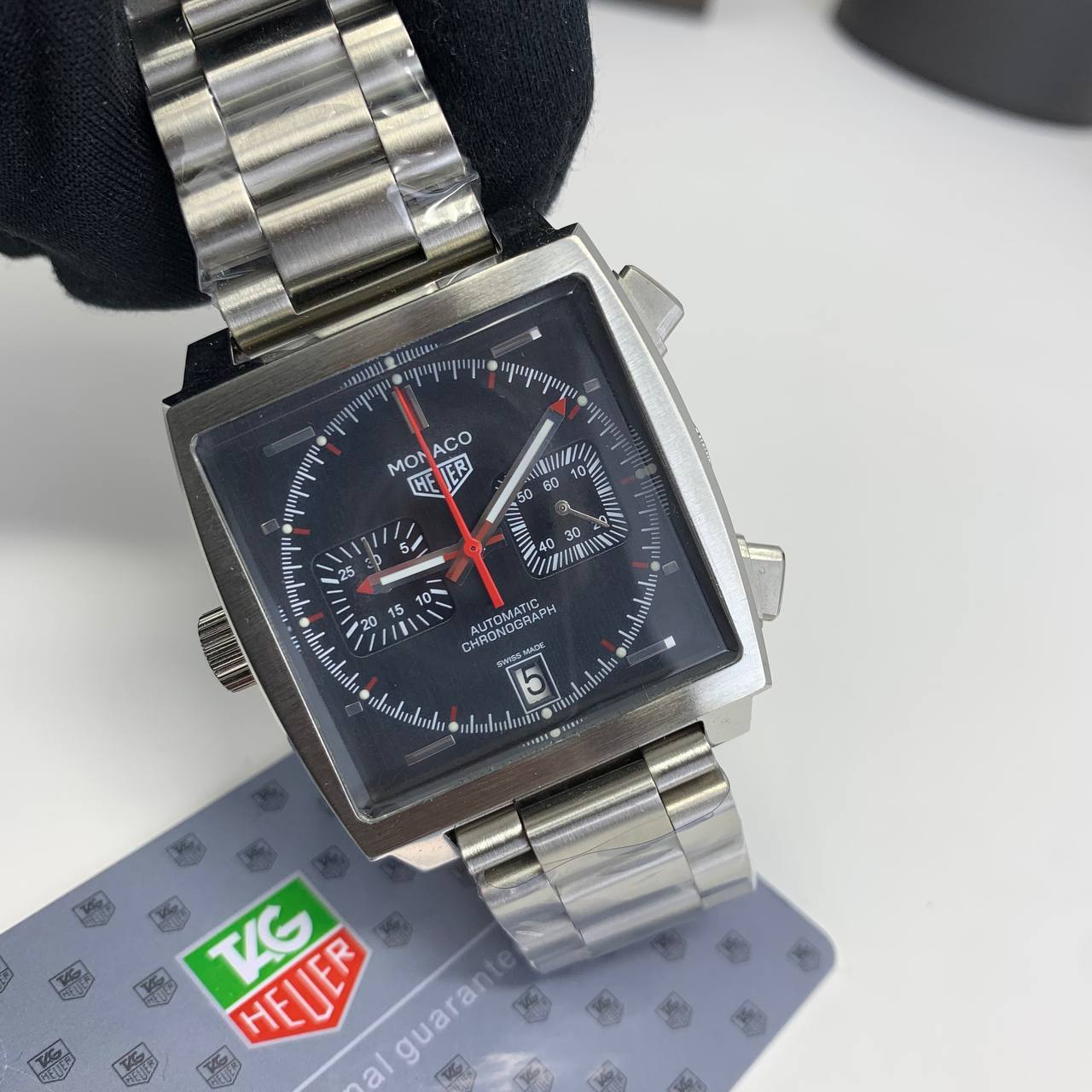 Tag Heuer Monaco Black Dial Mens Watches UK Reps AAA Quality