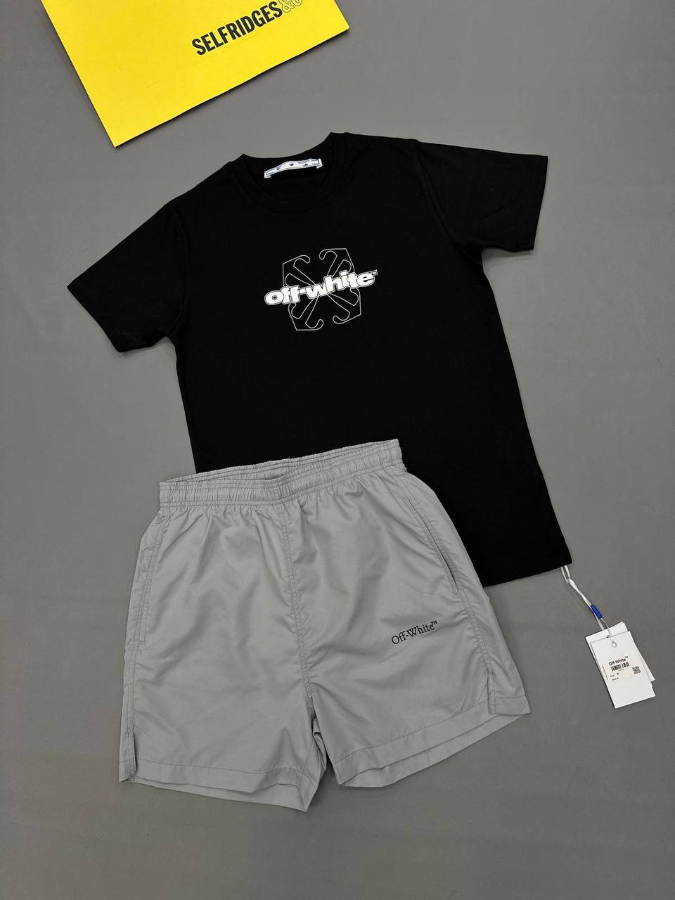 Off-White Performance Logo T-Shirts & Shorts Sets Mens UK Reps AAA Quality