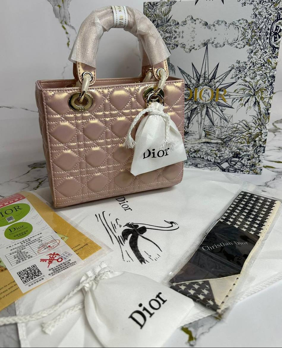 Dior Pink Cannage Champagne Gold Hardware Bags Womens UK Reps AAA Quality