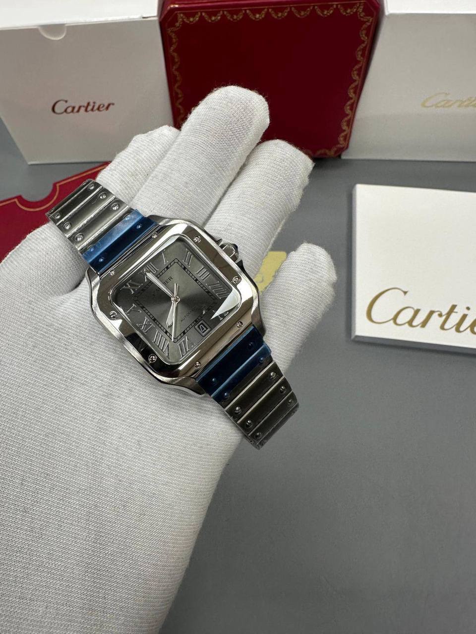 Cartier Santos de Cartier Stainless Steel Men Watch UK Reps AAA Quality