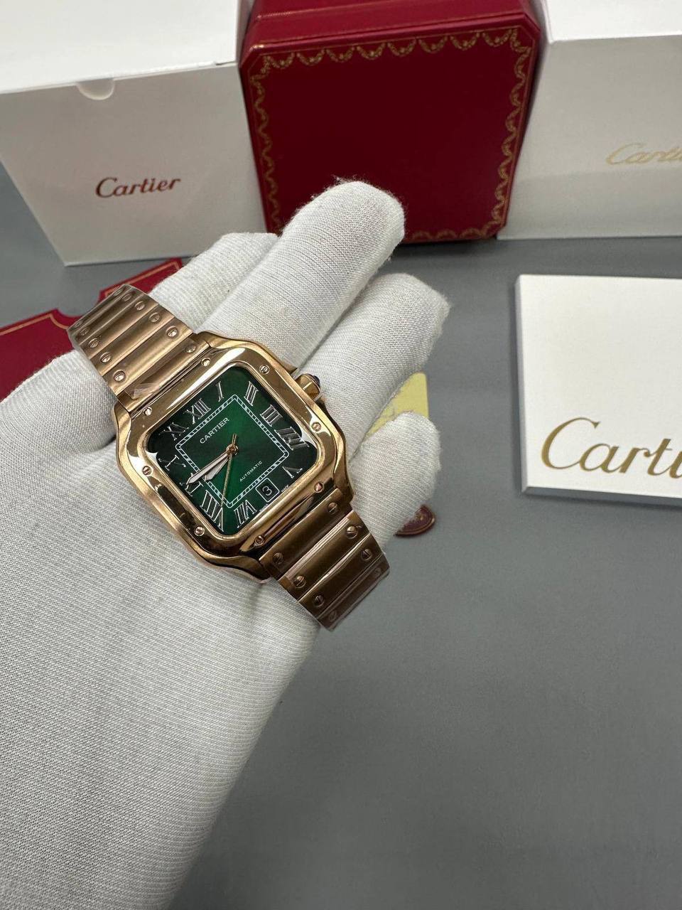 Cartier Santos de Cartier Rose Gold Men Watch UK Reps AAA Quality