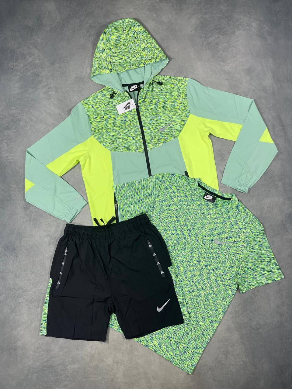 Nike 3 Piece UV Windrunner Gym Set Mens in Green Color UK Reps AAA Quality