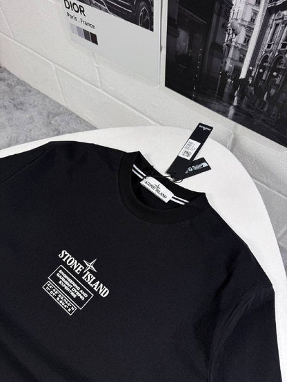 Stone Island Men's Luxury Compass Logo T-Shirt AAA Quality Reps UK