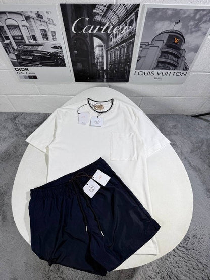 Hermès Men's Luxury T-Shirt and Shorts Summer Set AAA Quality Reps UK