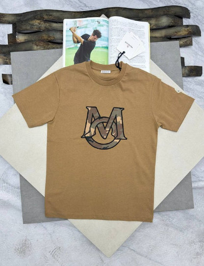 Moncler Men's Luxury Camouflage Logo Crewneck T-Shirt AAA Quality Reps UK