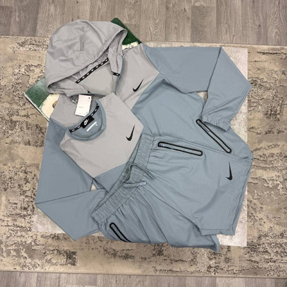 Nike Men's Luxury Hooded Windbreaker and Shorts Training Set AAA Quality Reps UK