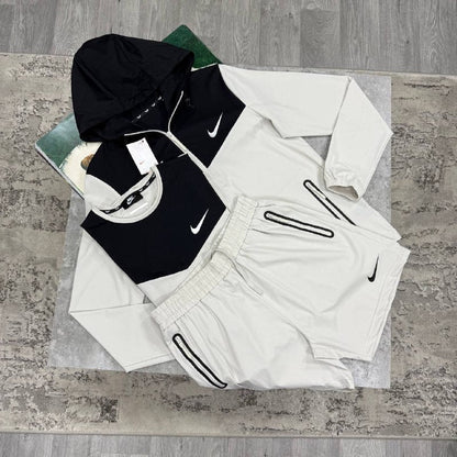 Nike Men's Luxury Hooded Windbreaker and Shorts Training Set AAA Quality Reps UK