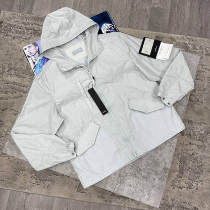 Stone Island Men's Luxury Hooded Crinkle Nylon Windbreaker Jacket AAA Quality Reps UK