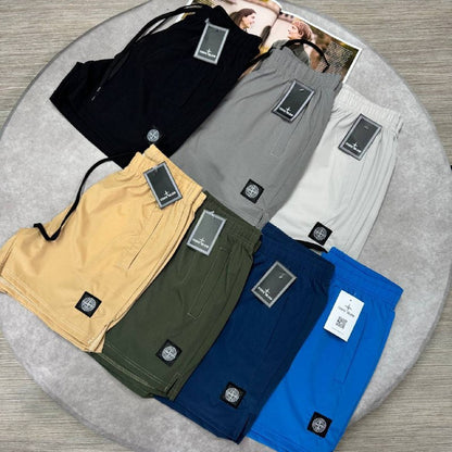 Stone Island Men's Compass Patch Casual Drawstring Shorts Collection AAA Quality Reps UK