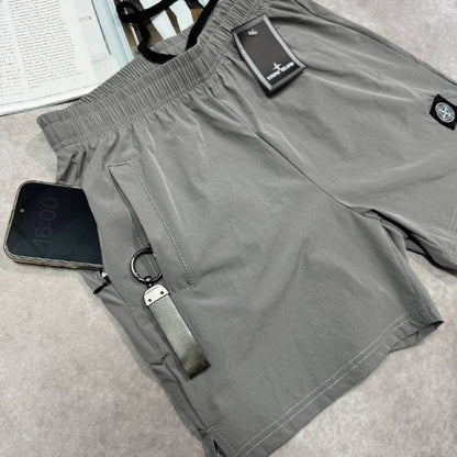 Stone Island Men's Compass Patch Casual Drawstring Shorts Collection AAA Quality Reps UK