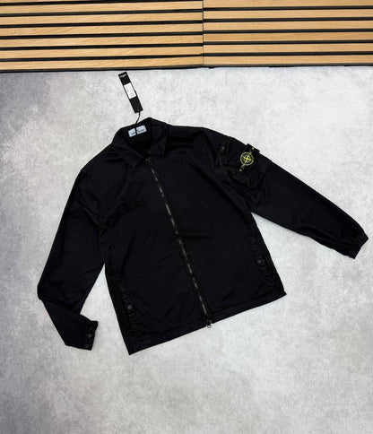 Stone Island Men's Compass Patch Zip-Up Overshirt Collection AAA Quality Reps UK
