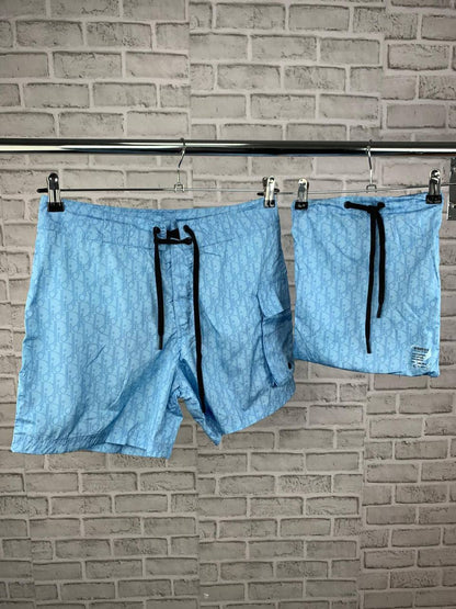 DIOR Luxury Apparel Collection: "Dior for my real friends" White Cotton T-Shirt & Oblique Monogram Technical Canvas Cargo Swim Shorts AAA Quality Reps UK