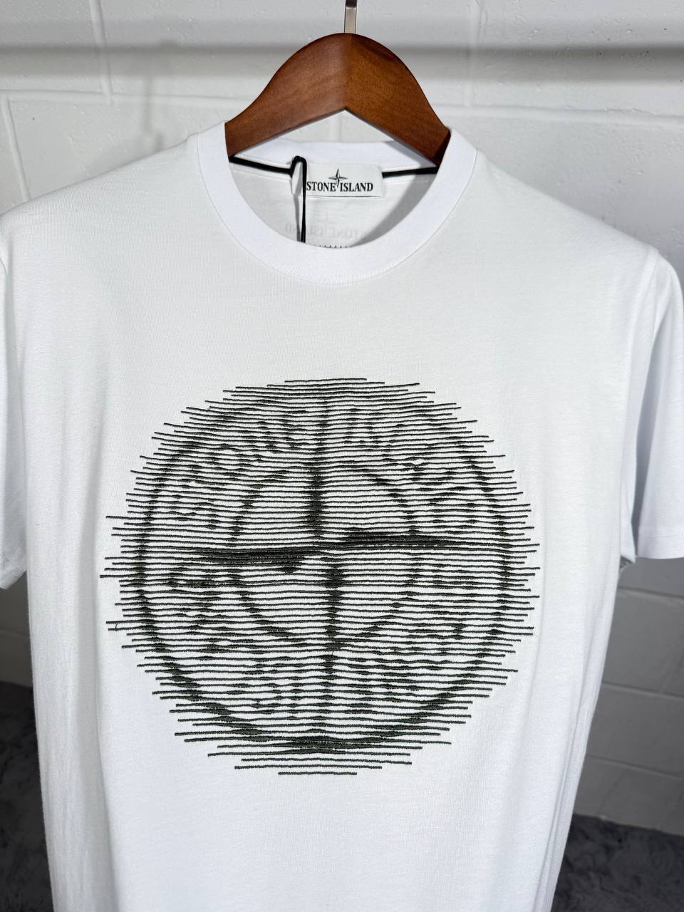 Stone Island Men's Summer Essentials Collection: "Optical Two" Distorted Compass T-Shirts & Nylon Metal Econyl Iridescent Shorts AAA Quality Reps UK