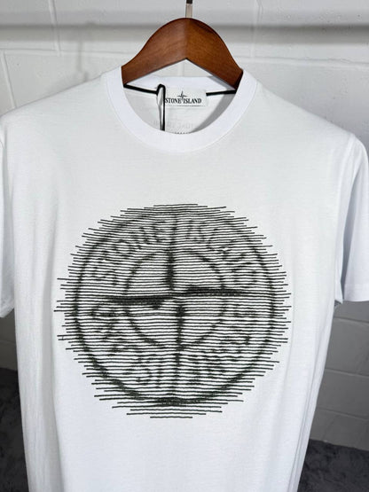Stone Island Men's Summer Essentials Collection: "Optical Two" Distorted Compass T-Shirts & Nylon Metal Econyl Iridescent Shorts AAA Quality Reps UK