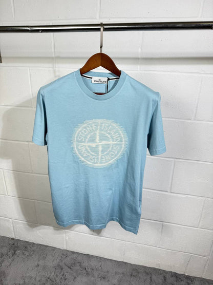 Stone Island Men's Summer Essentials Collection: "Optical Two" Distorted Compass T-Shirts & Nylon Metal Econyl Iridescent Shorts AAA Quality Reps UK