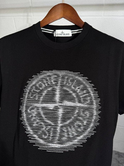 Stone Island Men's Summer Essentials Collection: "Optical Two" Distorted Compass T-Shirts & Nylon Metal Econyl Iridescent Shorts AAA Quality Reps UK