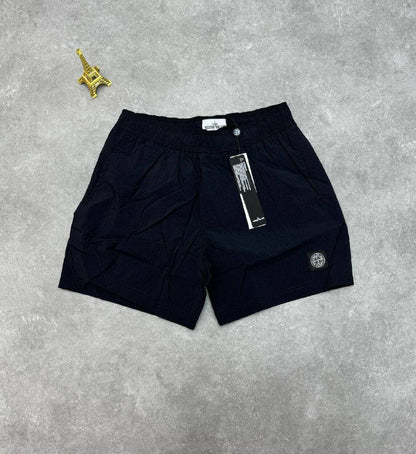 Stone Island Men's Summer Essentials Collection: "Optical Two" Distorted Compass T-Shirts & Nylon Metal Econyl Iridescent Shorts AAA Quality Reps UK
