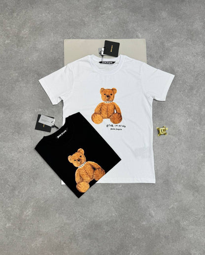 Palm Angels Men's Luxury "Bear in Mind" T-Shirt & Track Swim Shorts Set AAA Quality Reps UK