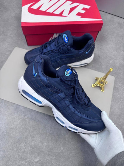 Nike Air Max 95 OG "Black/Game Royal" Retro Running Shoes AAA Quality Reps UK