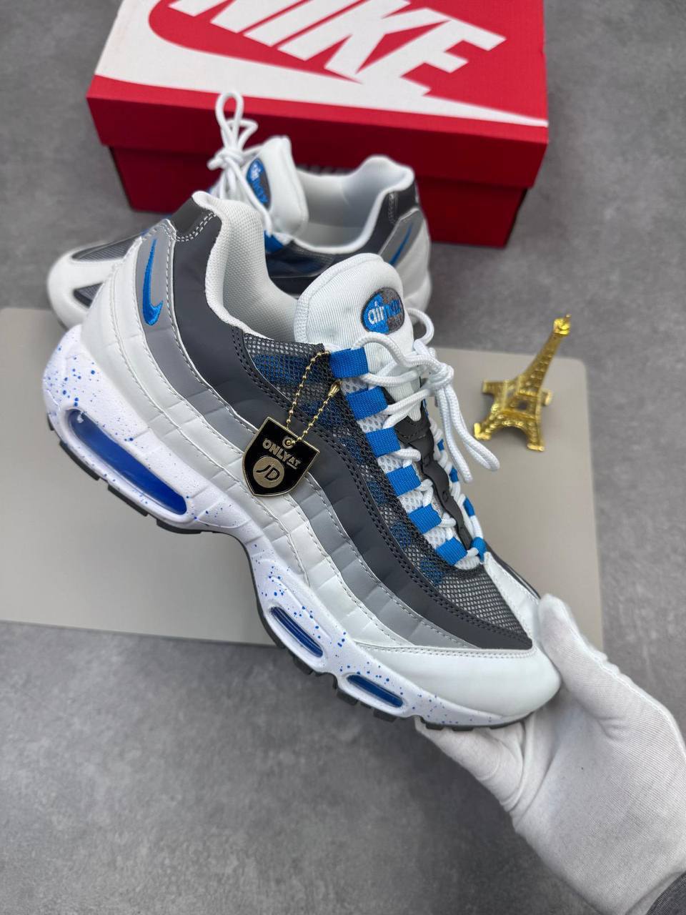 Nike Air Max 95 OG "Black/Game Royal" Retro Running Shoes AAA Quality Reps UK