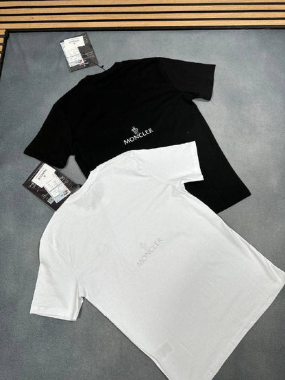 Moncler Tonal Rubber Logo Patch French Tricolor Detail T-Shirts AAA Quality Reps UK