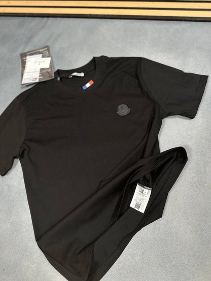 Moncler Tonal Rubber Logo Patch French Tricolor Detail T-Shirts AAA Quality Reps UK