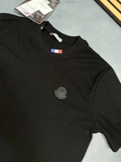 Moncler Tonal Rubber Logo Patch French Tricolor Detail T-Shirts AAA Quality Reps UK