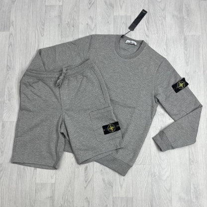 Stone Island Compass Patch Crewneck Sweatshirt and Cargo Shorts Set AAA Quality Reps UK