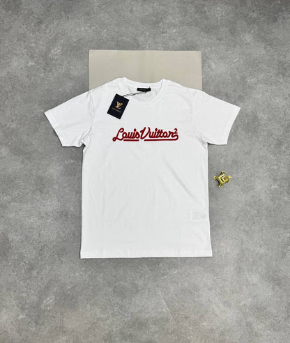 Louis Vuitton Signature Script Cotton T-Shirt UK Reps AAA Quality
