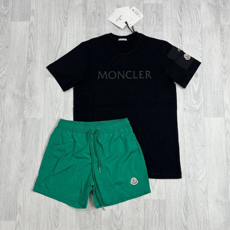 Moncler Men's Luxury Summer Outfit T-Shirt & Swim Shorts AAA Quality Reps UK