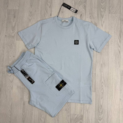 Stone Island Men’s Luxury Loungewear Set Cotton T-Shirt & Cargo Shorts AAA Quality Reps UK