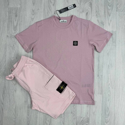 Stone Island Men’s Luxury Loungewear Set Cotton T-Shirt & Cargo Shorts AAA Quality Reps UK