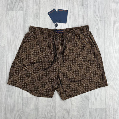 Louis Vuitton Men's Damier Pattern Premium Summer Swim Shorts AAA Quality Reps UK