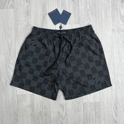 Louis Vuitton Men's Damier Pattern Premium Summer Swim Shorts AAA Quality Reps UK