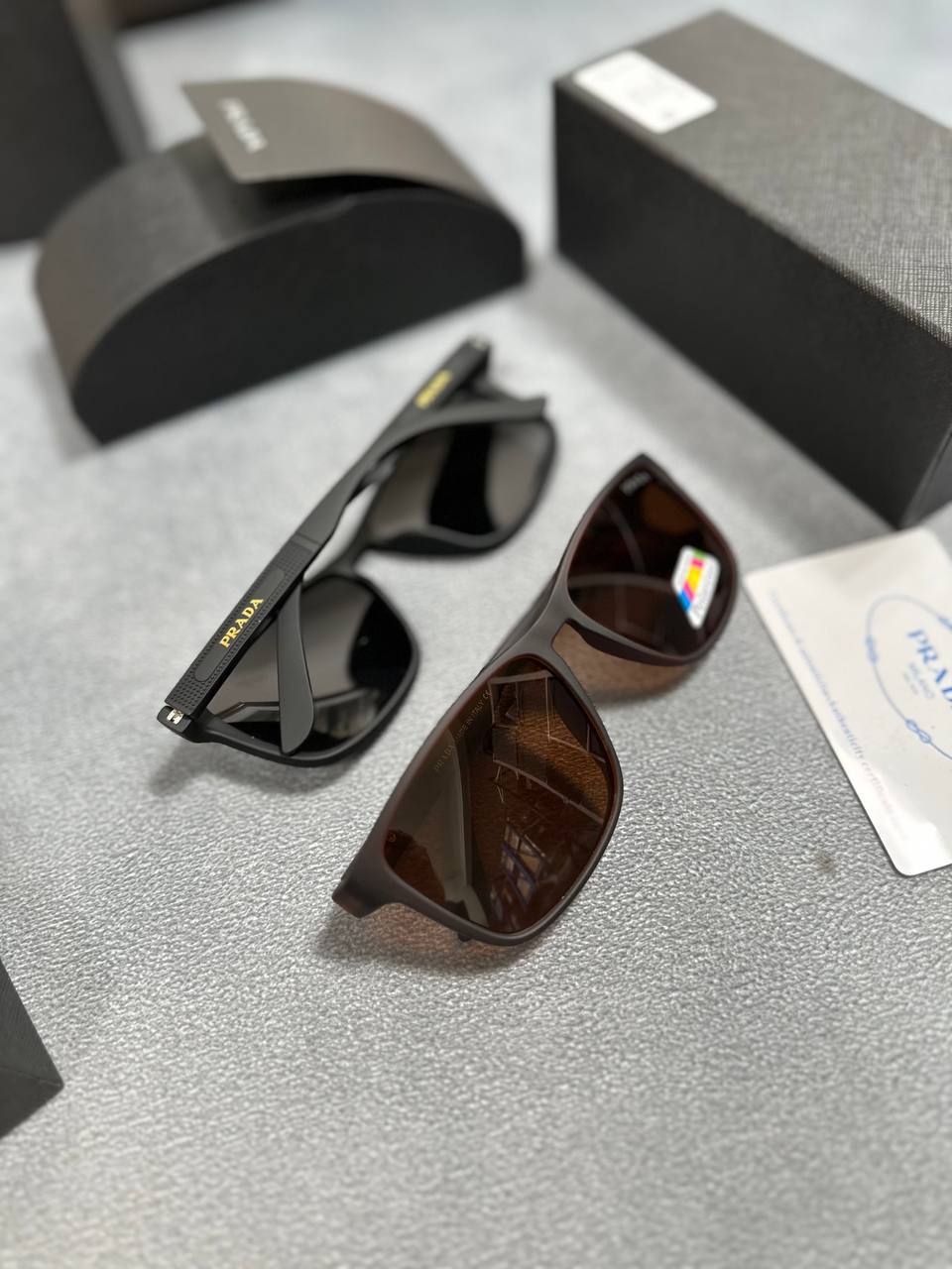 Prada Men's Polarized Square Luxury Sunglasses Set AAA Quality Reps UK