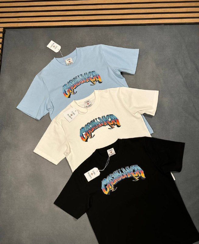 Casablanca Psychedelic Airbrush Logo T-Shirts AAA Quality Reps UK