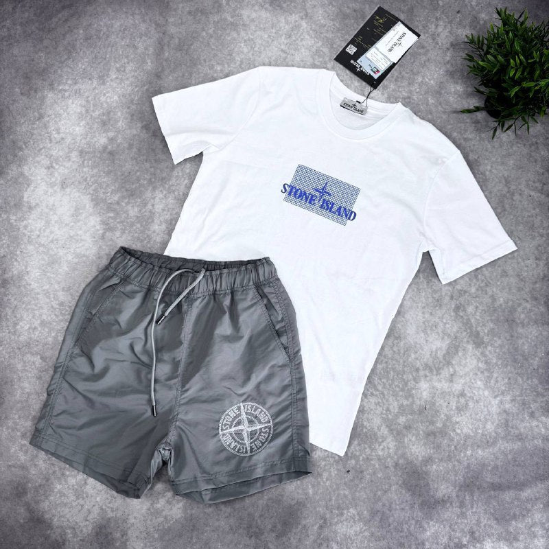 Stone Island Men's Luxury Compass Logo T-Shirts & Technical Shorts AAA Quality Reps UK