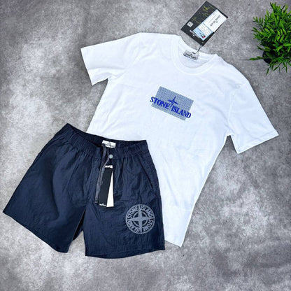Stone Island Men's Luxury Compass Logo T-Shirts & Technical Shorts AAA Quality Reps UK