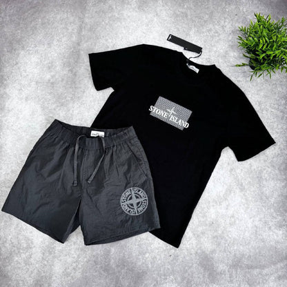 Stone Island Men's Luxury Compass Logo T-Shirts & Technical Shorts AAA Quality Reps UK