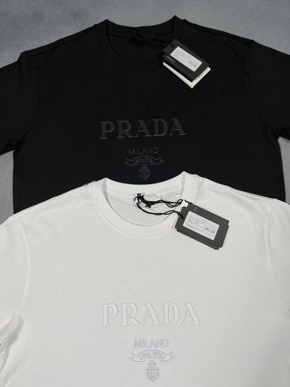 Prada Men's Embroidered Milano Crest T-Shirts AAA Quality Reps UK
